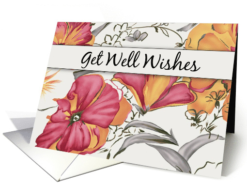 Get Well From Group Business Watercolor Flowers card (938019)