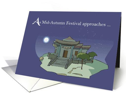 Chinese Mid Autumn Festival Moon over House card (962299)