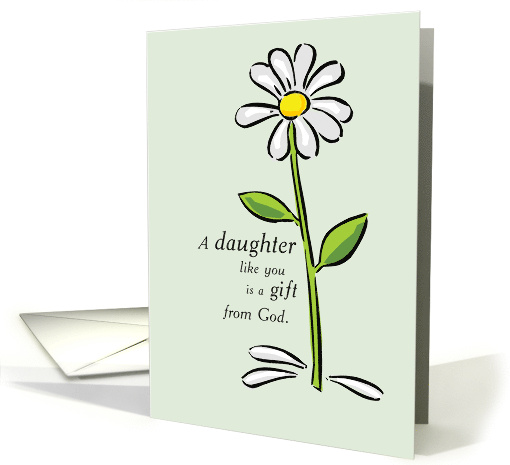 Daughter Gift from God Flower Daisy Gotcha Day card (966571)