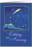 Adoption Anniversary Gotcha Day Night Sky with Adopted Shooting Star card