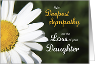 Loss of Daughter Sympathy Daisy Christian Religious card