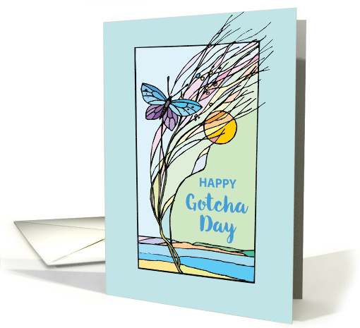Butterfly and Sun Adoption Anniversary Gotcha Day card (982055)