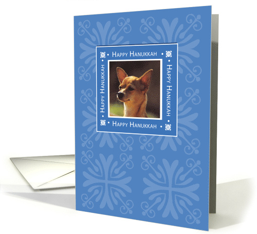 Happy Hanukkah Chihuahua Blue with Snowflakes Chanukah card (985925)