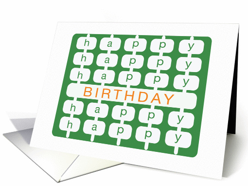 Happy Happy Birthday card (147911)