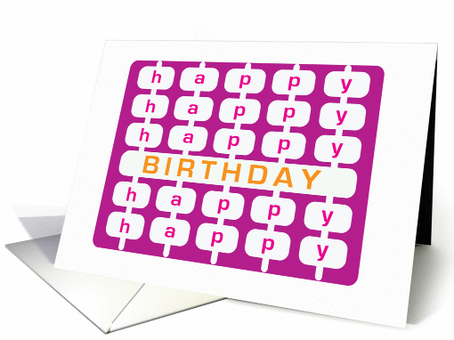 Happy Happy Birthday card (147927)