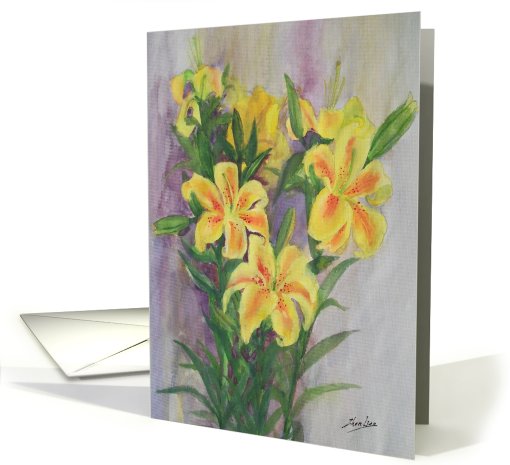 yellow branches card (629940)