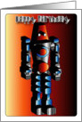 Robot 3 Happy Birthday card