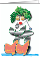 Green Hair Blues Singer card