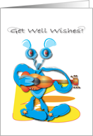 Alien Rocker Get Well Wishes card