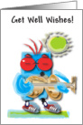 Head Foot Man Guitar Get Well Wishes card