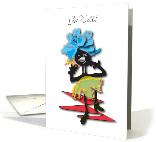 African Dancer Get Well card (155112)