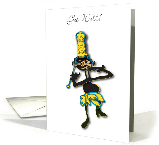 African Dancer 3 Get Well card (155582)