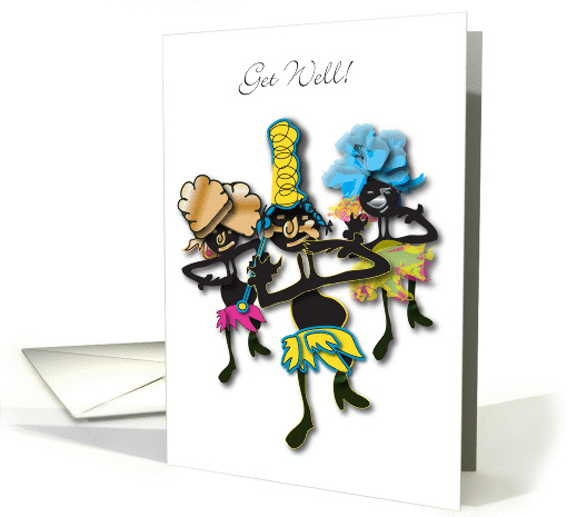 African Dancers Get Well card (155584)