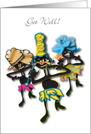 African Dancers Get Well card