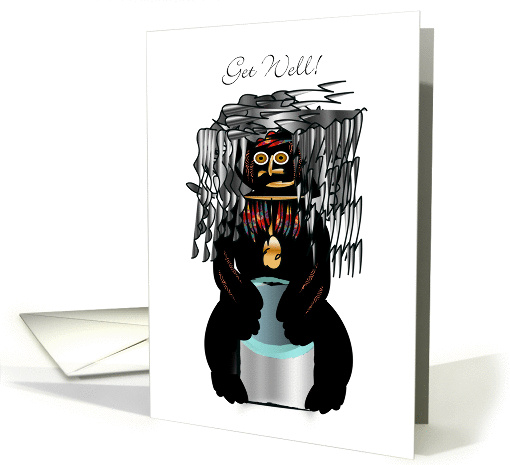 African Drummer 2 Get Well card (156276)