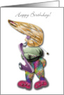 Sax Man Colorized 2 Happy Birthday card