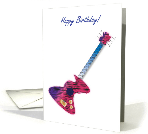 Guitar Happy Birthday card (161255)