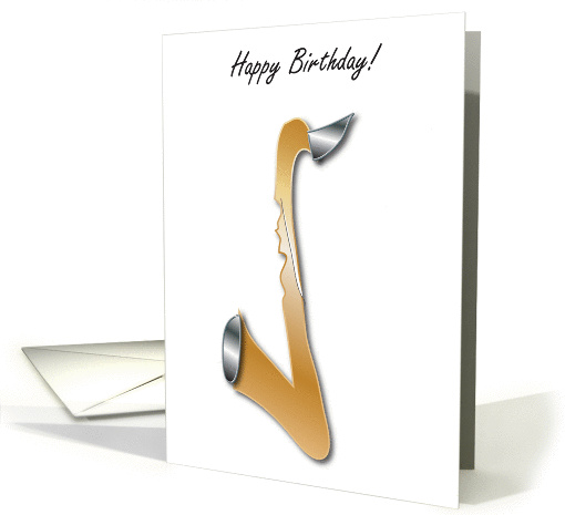 Sax Happy Birthday card (161259)