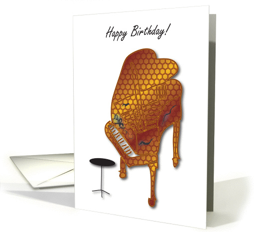 Piano Happy Birthday card (161261)