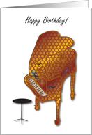 Piano Happy Birthday card