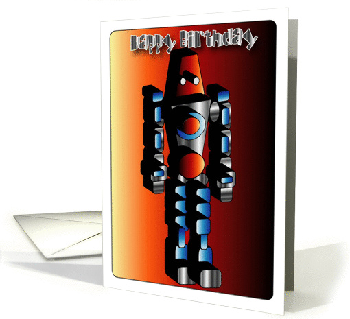Robot 3 Happy Birthday card (866850)
