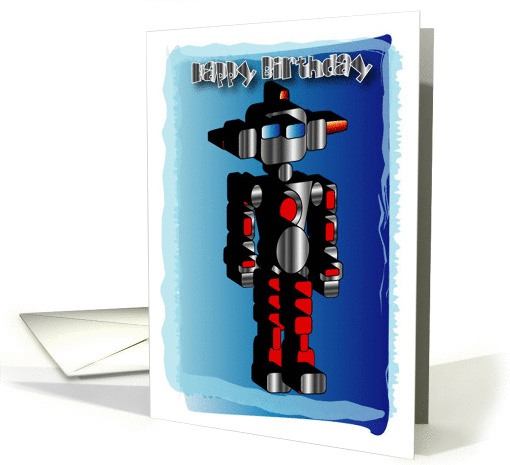 Robot 4 Happy Birthday card (866863)