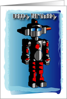Robot 4 Happy Birthday card