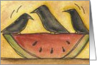 Watermelon Crow Card