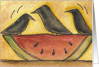 Crow Watermelon Card