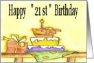 Happy 21 st Birthday Card