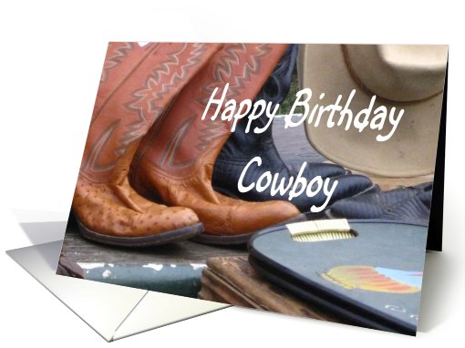 Happy Birthday Cowboy card (812586)