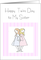 Happy Twins Day Sister card