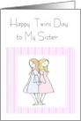 Happy Twins Day Sister card
