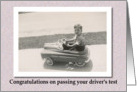 Congratulations Driver’s Test Vintage card