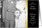 Custom Name Brother Acolyte Altar Server invitation- Vintage card
