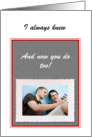 Custom Coming Out Announcement Photo Card - Gay card