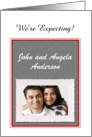 Custom We’re expecting baby Announcement Photo Card