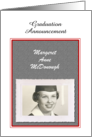 Custom Graduation Announcement Photo Card