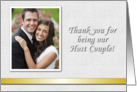 Custom Thank You Host Couple Wedding Photo card