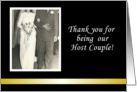 Thank You Host Couple Wedding card