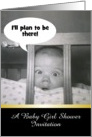 Custom Baby Shower Invitation - Girl card