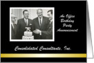 Custom Business Office Birthday Party Announcement - Photo Card