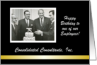 Custom Business Birthday Employee - Photo Card