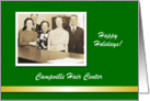 Custom Business Christmas hair beauty barber - Photo Card