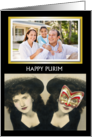 Custom Happy Purim mask - Photo Card