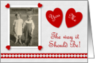 Custom Valentine Photo Card - Retro card