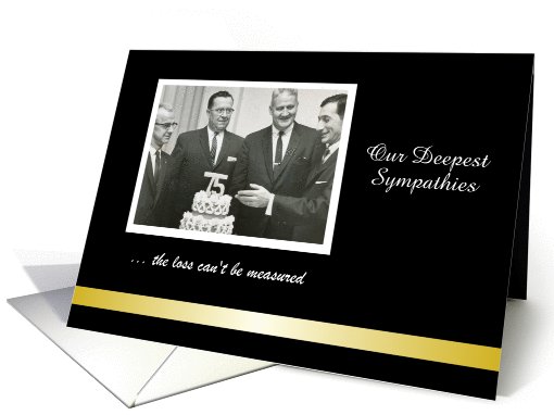 Customize Business Sympathy Photo Card - add name card (1026803)