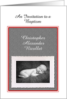 Custom Baby Baptism or Christening Invitation card