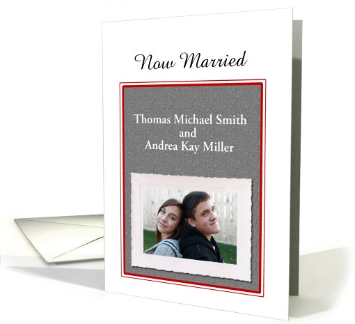 Custom Just Married Announcement Photo card (1028171)
