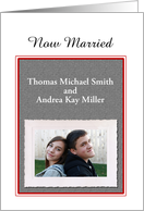 Custom Just Married Announcement Photo Card